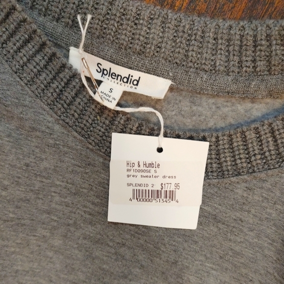 New! Splendid Collection Womens M Heather Gray Dress - Picture 5 of 8